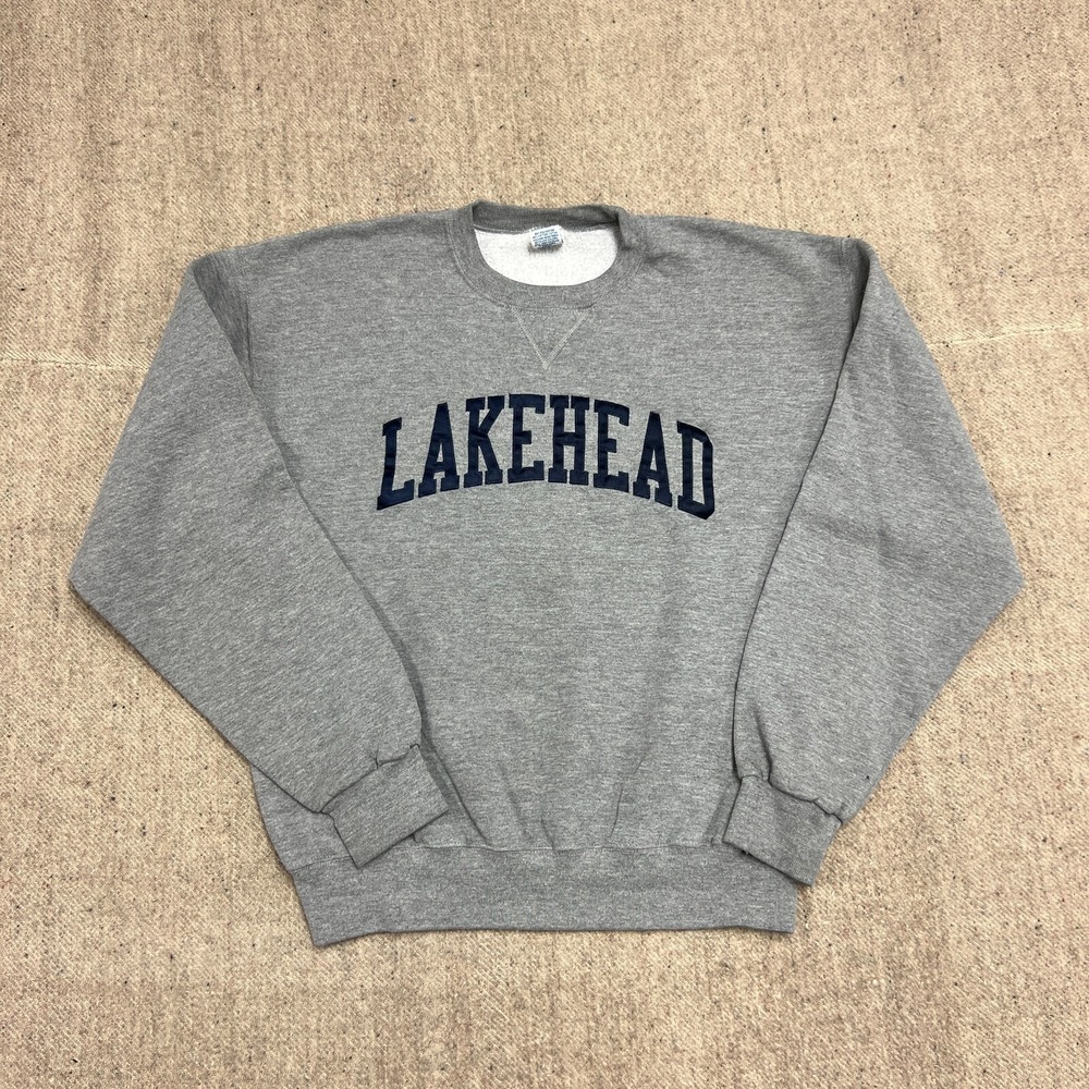 Vintage Lakehead University Sweatshirt‎ Mens Large Gray 1990s Russell Athletic